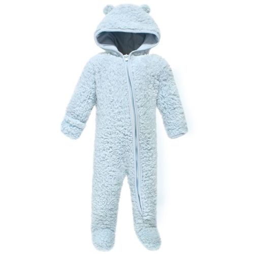 Hudson Baby Faux Shearling Bunting 1pk, Light Blue, 3-6M