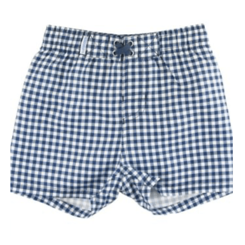 Gingham Swim Trunks