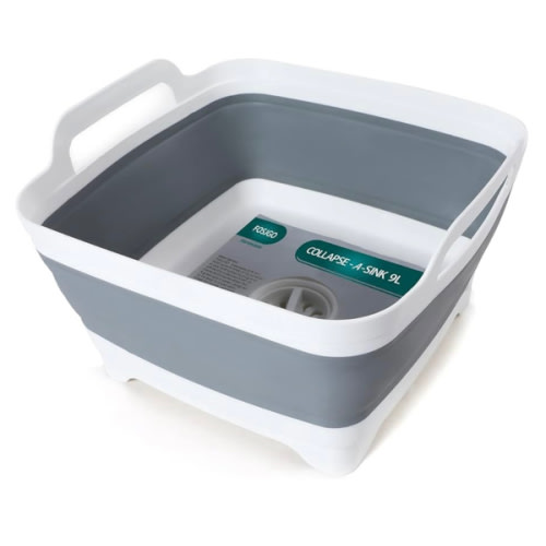 FOSJGO Collapsible Dish Basin with Drain Plug