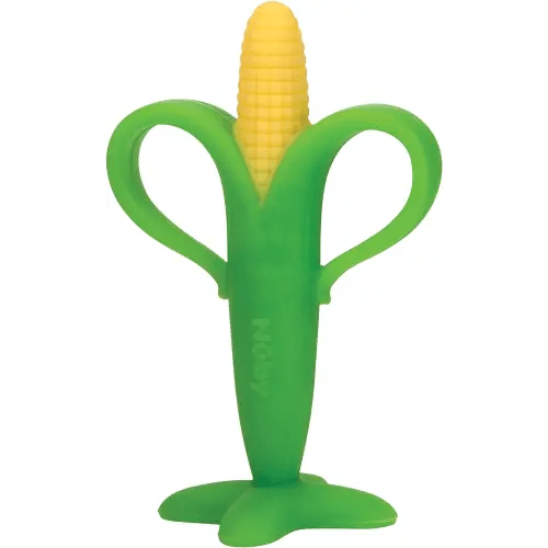 Nuby Soothing Corn Teether, Green, Green