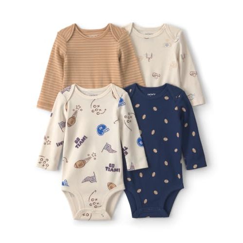 Carter's Baby Boys' 4-pack Long Sleeve Bodysuits