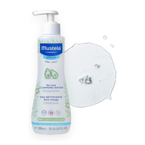 Mustela No-Rinse Micellar Cleansing Water for Babies - Made with Natural Avocado Perseose & Aloe Vera - Safely Cleans Baby's Face, Hands & Diaper Area - 1 or 2-Pack - Various Sizes