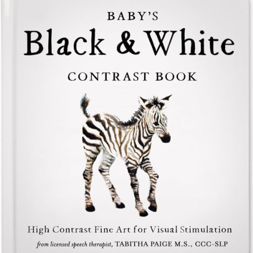 Baby's Black and White Contrast Book: High-Contrast Art for Visual Stimulation at Tummy Time (Tabitha Paige Children's Book Series)