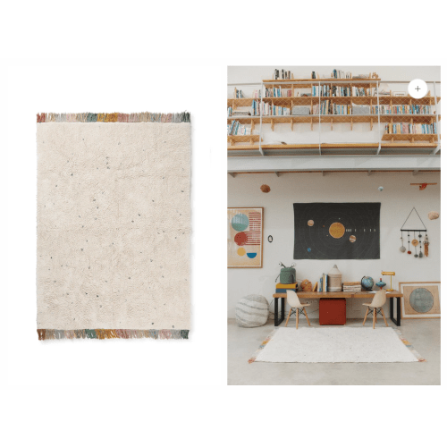 Washable cotton rug stardust