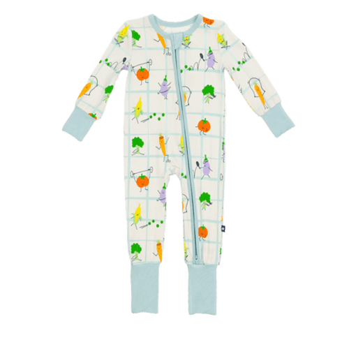 Convertible Footed Romper in Veggie Patch Parade