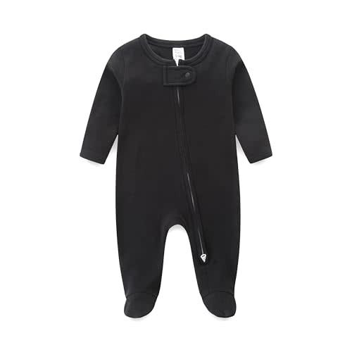 Babymine Baby Girl Boy Zipper Sleepers Clothes,Cotton Toddler Pajamas,Cute Onesie Outfits Newborn Footies