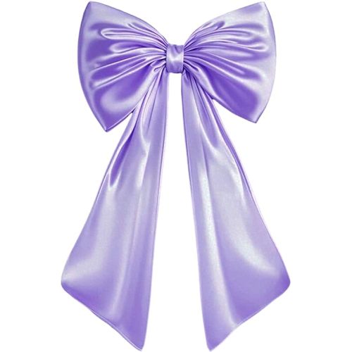 23x35 Inch Large Purple Satin Bow - Giant Ribbon Tie for Coquette Room Decor, Christmas Tree, Birthday, Graduation, Wedding Proposal & Baby Shower