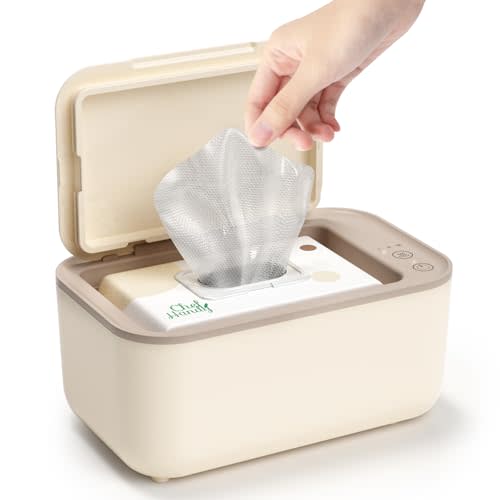 Baby Wipe Warmer, Wipe Warmer and Baby Wet Wipes Dispenser, 3 Mode Temp Control, Large Capacity, Evenly Overall Heating, Silence for Babies, Portable Diaper Wipe Warmer with Changing Light (Yellow)