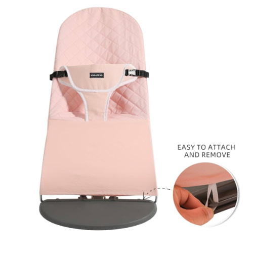 Fabric Seat for Bouncer - Baby Bjorn Bouncer Replacement Cover for Balance Soft & Bliss, 100% Cotton, Skin -Friendly, Machine Washable, Pink