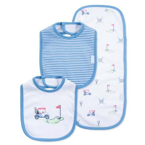 Golf Club Bib & Burp Set