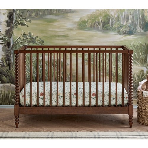 Chris Loves Julia Turned Wood Convertible Crib