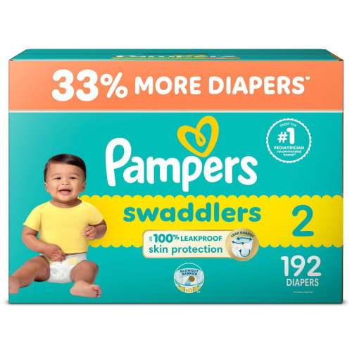 Pampers Swaddlers Diapers, Size 2 (10-22 lbs), Absorbent, Keeps Baby Dry and Comfortable, Skin Safe Disposable Baby Diaper, 192 Count - Walmart.ca