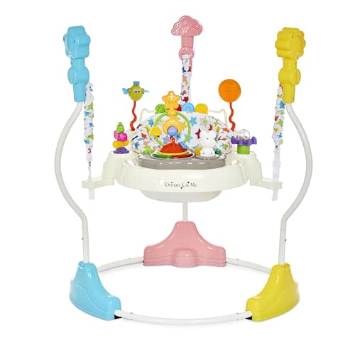 Dream On Me Zany 2-in-1 Activity Center and Bouncer in Star Print