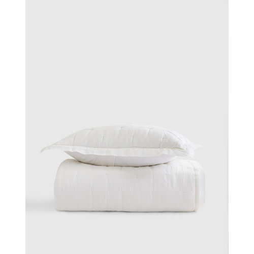 European Linen Toddler Dream Quilt & Sham Set in Sand