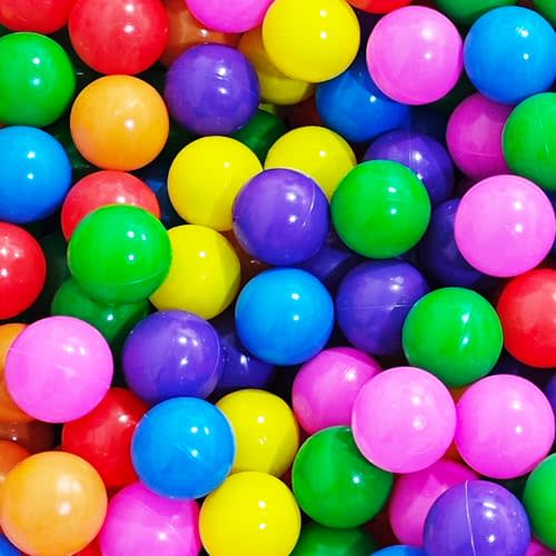 VivaVolt Ball Pit Balls 100 - Safe Phthalate Free BPA Free Ball Pits Balls for Toddlers, 2.2 Inch Bright Colors Crush Proof Plastic Balls, for Baby Ball Pit, Toddler Playhouse, Kid's Playpen Tunnel