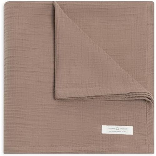 Colored Organics Baby Organic Cotton Swaddle - Infant Receiving Blanket - Taupe Muslin