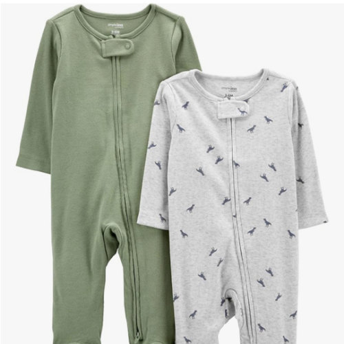 Simple Joys by Carter's Baby Boys' 2-pack 2-way Zip Textured Sleep and Play