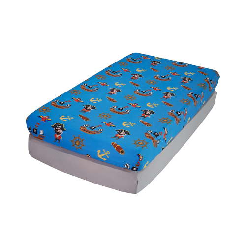 Everyday Kids 2pk Fitted Crib Sheet - Pirates/Grey
