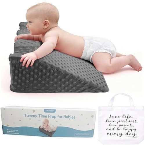 Nursing Reflux Prop for Infant,Baby Colic & Gas Relief,Memory Foam Nursery Support for Newborns with Reusable Bag & Colorbox [Upgrade],Baby Tummy Time Prop for Neck and Shoulder Strength Growth