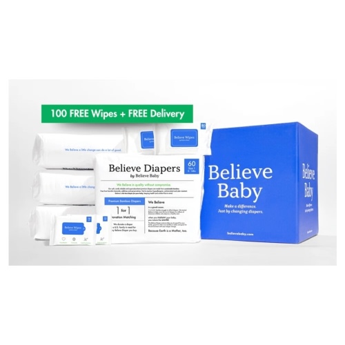 Premium Bamboo Eco-Friendly Diapers - Believe Baby