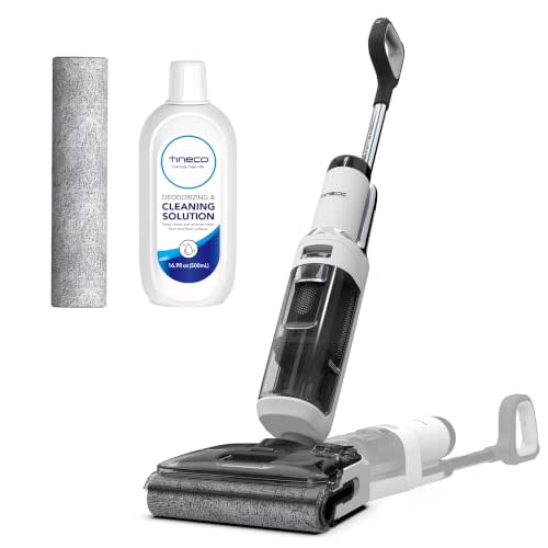 Tineco Floor ONE Stretch S6 Cordless Wet Dry Vacuum Cleaner, 180°Lay-Flat Smart Vacuum Mop, 40 Minutes Long Runtime 158℉ Flashdry Self-Cleaning, Dual-Sided Edge Cleaning Lightweight Floor Cleaner