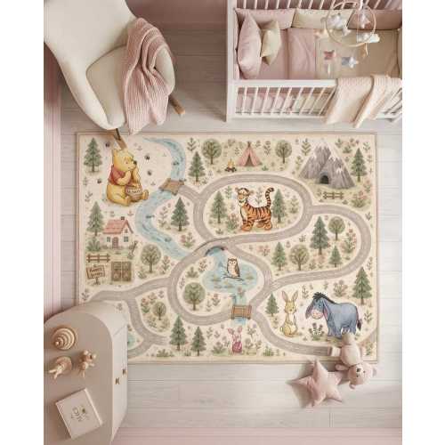 Winnie The Pooh Hundred Acre Wood Play Mat, Tigger Piglet Eeyore Nursery Rug