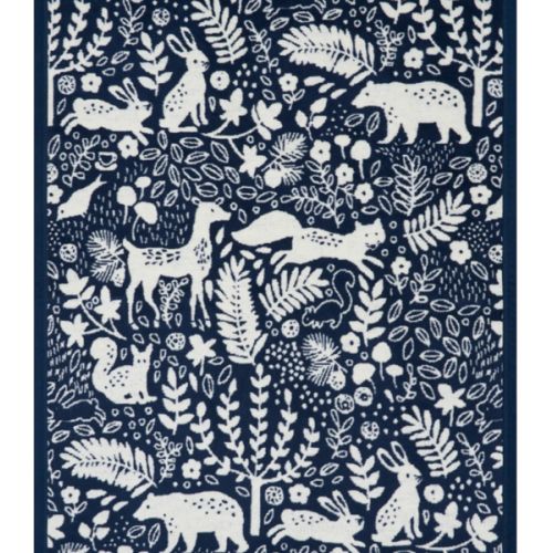 Whimsical Woods Navy Mini Blanket
