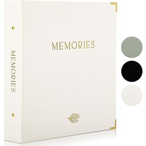 Beautiful Linen Photo Album For 4x6 Photos - Safely Holds Up To 500 Pictures of Unique Memories - The Perfect Large Photo Book To Store All Pictures of Treasured Family, Baby or Wedding Moments