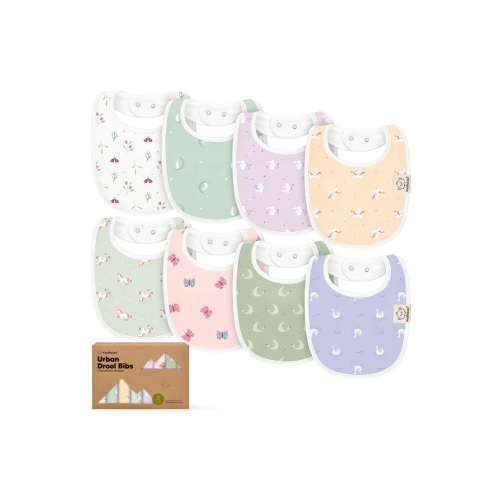 8-Pack Baby Drool Bibs