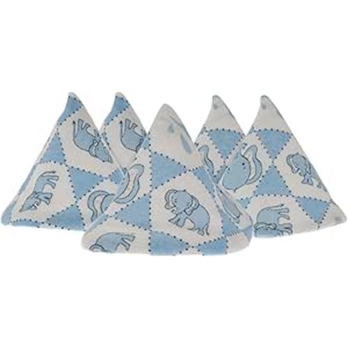 Beba Bean - Pee Pee Teepee for Baby Boy - Reusable & Washable Pee Shield for Diaper Changing - Baby Shower Gifts for Boys - Elephant Cotton Cloth - Laundry Bag - Set of 5 Covers