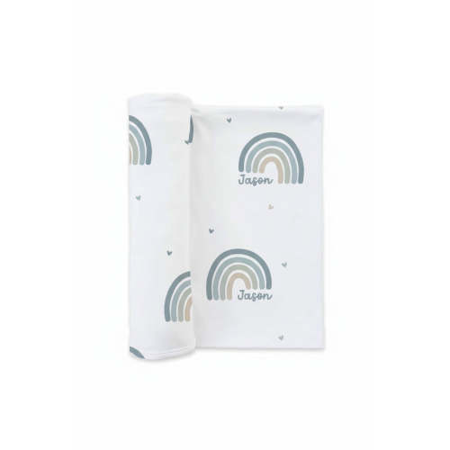 Boy Rainbow Personalized Baby Name Swaddle | Caden Lane