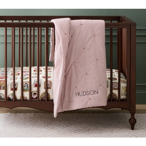 Chris Loves Julia Yarn-Dyed Stripe Baby Quilt | Pottery Barn Kids