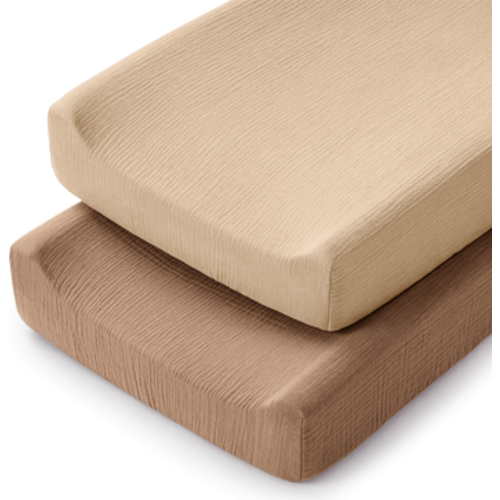 Muslin Fitted Changing Pad Cover - Pack of 2