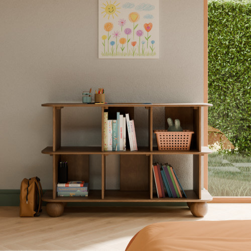 babyletto Crosby Open Bookcase - Natural Walnut