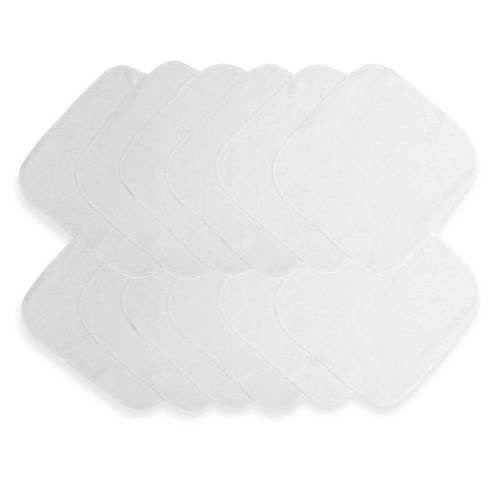 Neat Solutions® 12-Pack Solid White Washcloth Set
