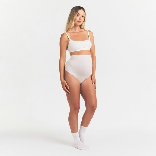 COTTON JERSEY MATERNITY HIGH-WAISTED THONG | MARBLE | SKIMS