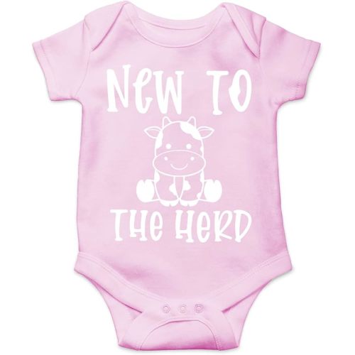 Belle Homie New To The Herd - Funny Baby Essentials Bodysuit - Cute Baby Girl Clothes Newborn Boy Outfit