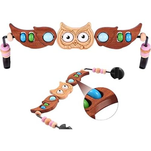 Toy Bar Compatible with Baby Bjorn Bouncer Toy Bar for Baby Bouncer,Wooden Bouncers Toys Attachment, Fun Owl-Shaped Design for Babies of All Ages to Play