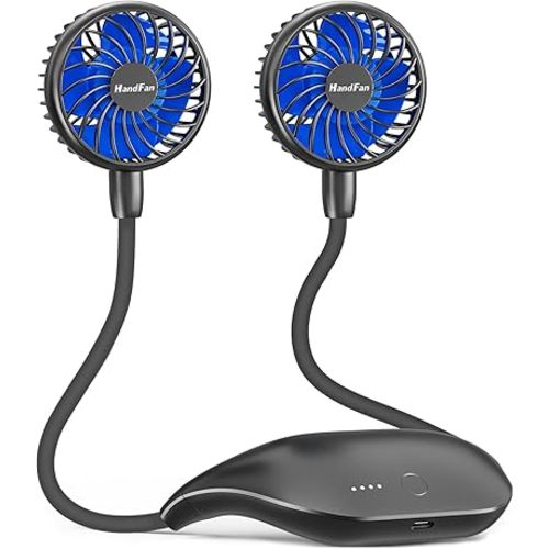 Portable Neck Fan for Baby Outdoors, Rechargeable
