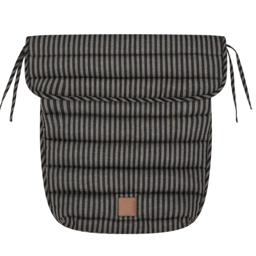 Noir Stripe Linen Pram Cosy