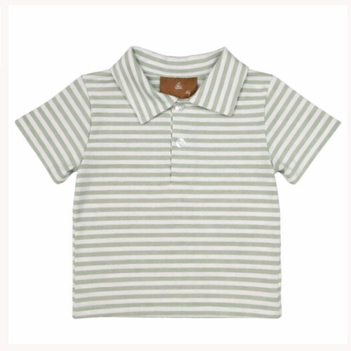 Millie Jay Bennett Sage Green Boys Polo - Ruffle Me This