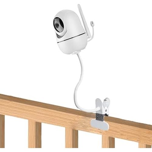Baby Monitor Flexible Mount for HelloBaby HB65/HB6550/HB6558/HB66/ANMEATE SM935E/SM650|,No Tools, No Wall Damage, Portable with 360° Angle Adjustment (clamp)