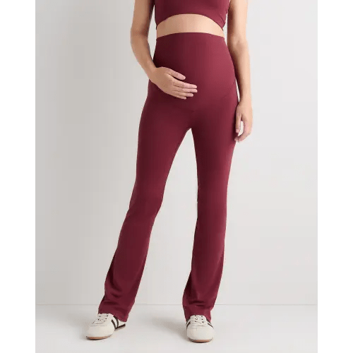 Ultra-Form Maternity Bootcut Pants - Maternity in Burgundy Red