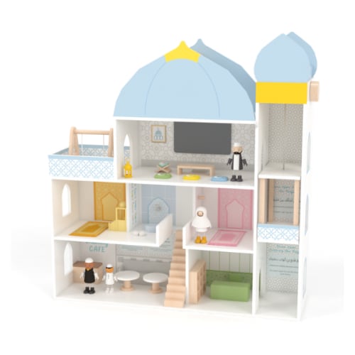 Child-Size Masjid (Mosque) Dollhouse- Islamic, Wooden Kids Toys – Lala + Mo