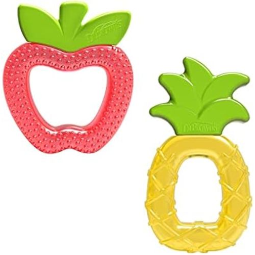 Dr. Brown's AquaCool Water-Filled Teether, Apple Pineapple, 3m+, 2-Pack