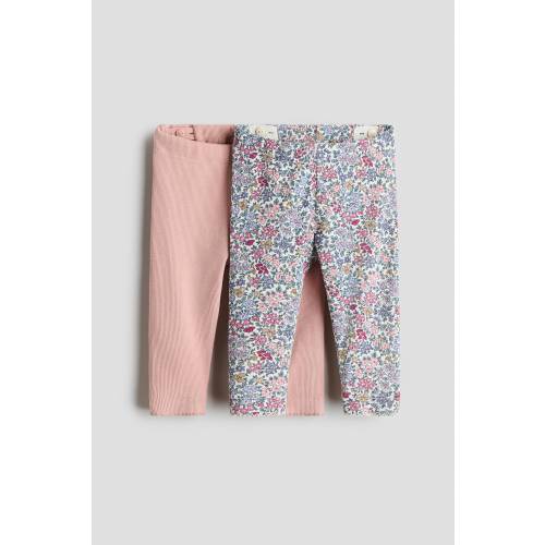 2-PACK RIBBED COTTON LEGGINGS