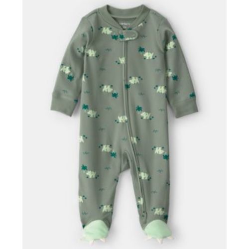 Baby Boys' Dinosaurs Two-Way Zip One-Piece Pajama