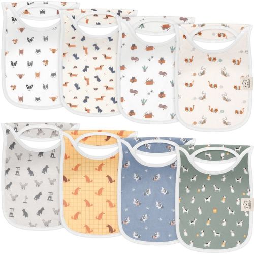 KeaBabies 8-Pack Hallo Baby Drool Bibs , Baby Bibs for Boys, Girls, Pull-on Bibs for Baby Boy, Baby Girl, Baby Bib Unisex (Butterflies)