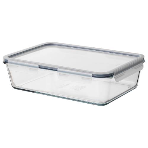 IKEA 365+ Food container with lid - rectangular/glass plastic 3 qt