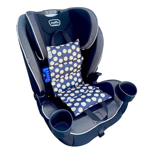 Original Car Seat Cooler Washable Insulated Ice Pack Infant Car Seat Cooling Cushion Mat for Hot Weather Multifunctional Baby Cooling Pad (Yellow Smiley Face)